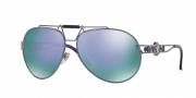Versace VE2160 Sunglasses Sunglasses - 13494V Violet Shot / Grey Mirror Violet