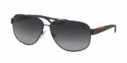 Prada Sport PS 58QS Sunglasses Sunglasses - TFZ5W1 Grey Rubber / Polarized Grey Gradient