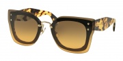 Miu Miu 04RS Sunglasses Sunglasses - NAI0A3 Top Black/Light Havana / Orange Gradient Light Green