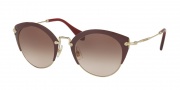 Miu Miu 53RS Sunglasses Sunglasses - UA50A6 Amaranth/Pale Gold / Brown Gradient