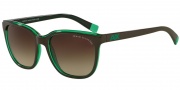 Armani Exchange AX4031 Sunglasses Sunglasses - 814613 Brown/Bright Spearmint Trans / Smoke Brown Gradient