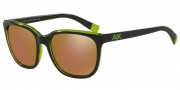 Armani Exchange AX4031 Sunglasses Sunglasses - 815473 dk Purple/Green Transparent / Gold Mirror