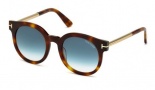 Tom Ford FT0435F Sunglasses Janina Sunglasses - 52P Dark Havana / Gradient Green